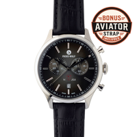 Würger Black (Interceptor) Herren-Fliegeruhr
