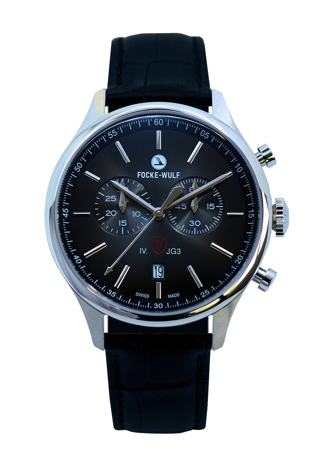 Würger Black (Interceptor) Herren-Fliegeruhr